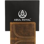 Abul Royal Men's Genuine Leather Wallet | Vintage Brown | Multi-Card Slots with Coin Pocket & Zip Closure