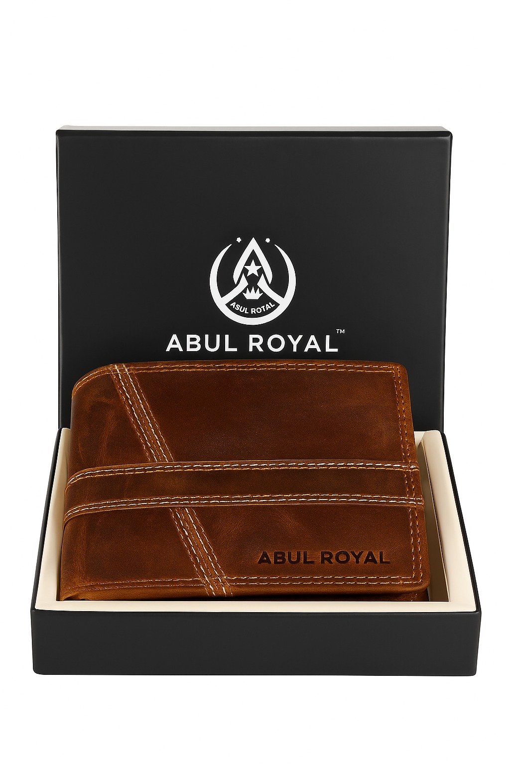 Abul Royal Genuine Leather Brown Men's Wallet – RFID Protected, Stylish & Durable