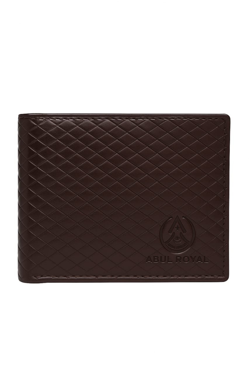 ABUL ROYAL  Men's Genuine Leather Wallet with Coin Pocket & Zip Closure