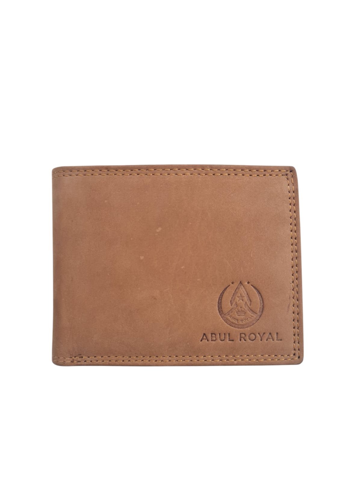 Abul Royal Men's Genuine Leather Brown Wallet with Coin Pocket & Card Slots