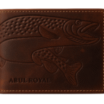 Abul Royal Premium Ocean Fish Brown Genuine Leather Men's Wallet – Handmade RFID Protected Bifold Purse with Coin Pocket, Card Slots & ID Window